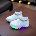 thumbnail image 2 of Otqutp Crochet Sole Non Slip Light up Sneakers for Toddler Boys Kids Soft Rubber Baby First Walking Running Sport Shoes, 2 of 6