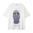 thumbnail image 1 of Camiseta para Hombre 2024 Camiseta para Hombre Carta enmascarada Estampado para Hombre Casual Manga Corta Algodón Suelto Manga Corta Top, 1 of 5