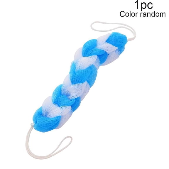 Exfoliating Loofah Puff Back Scrubber Strap Bath Shower Sponge Body Brush NEW S4U2
