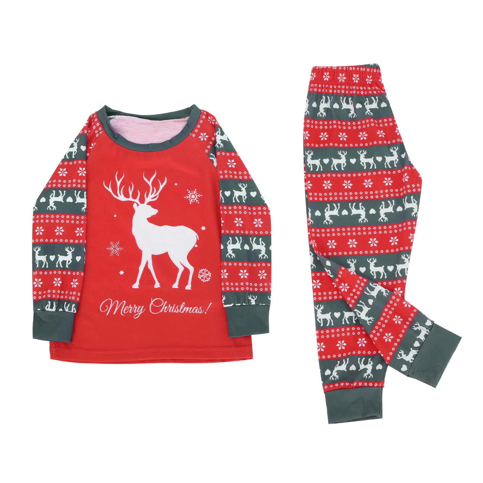 TAIAOJING Matching Family Pajamas Sets Sets Christmas PJ's Print Top