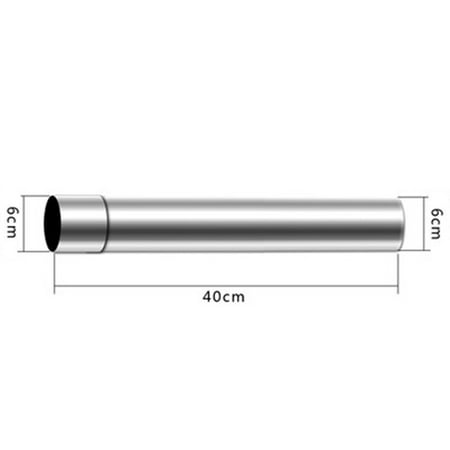 

2.3in Stainless Steel Stove Pipe Chimney Flue Liner Rigid Multi Fuel 20-40cm Silver