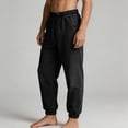 thumbnail image 4 of Xdegoge Denim Jogger Pants for Men Washed Trousers Cuffed Hem Relaxed Fit Elastic Waist Athletic Sweatpants with Pockets Casual Wear Daily Street Bottoms, 4 of 7
