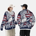 thumbnail image 4 of Balery Mallard Duck With American Flag Sudadera ligera de manga larga con capucha y protección solar UPF 50+ para hombre y mujer, ideal para pesca y running-Small, 4 of 7
