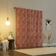 thumbnail image 2 of Sun Zero Pedra Paisley Embroidery 100% Blackout Back Tab Curtain Panel, 40"X84", Rustic Red, 2 of 8