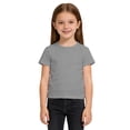 thumbnail image 6 of Ticikt Girls/Boys Plain Shirts 5-14 Years Round Neck Short Sleeve Basic Tees Casual Summer Tops Soft Breathable Daily Wear,Color:Light Gray,Size:2-3 Years, 6 of 7