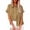 Khaki, variant on Patlollav Womens Tops Fashion Solid Button Shirt Female V-Neck Loose T-Shirt Blouse Tops