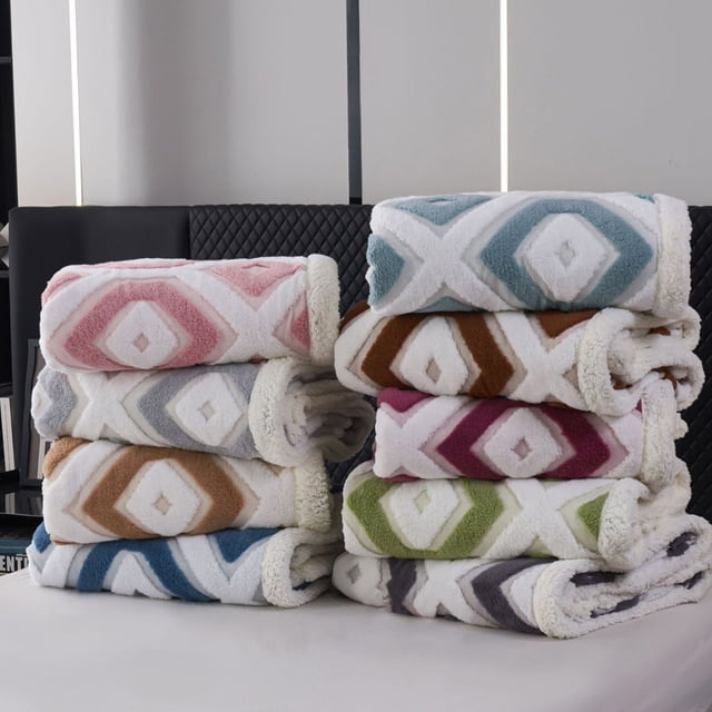 Manta de Piel de Cordero Suave de Doble Capa | Ideal para Adultos | Manta Cómoda para Sofá Cama | Lavable, Ligera y Cálida | Azul 150 X 200 Cm | 1420 G | Poliéster | para Todas Las Estaciones