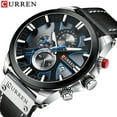 thumbnail image 3 of CURREN 8346 Luxury Business Quartz Movement Men Watch 3ATM Waterproof Big Dial Large Face Luminous Sports Wrist Watch Microsecond Second Minute Chronograph Sub-dials Calendar Wristwatch for, 3 of 7