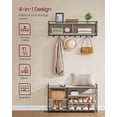 thumbnail image 2 of Hall Tree with Shoe Bench, Coat Rack Shoe Bench Set, Entryway Furniture, Multifunctional, 12 Metal Hooks, 4-Tier Shoe Rack, for Entryway, Bedroom, 2 of 5