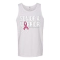 thumbnail image 2 of Wild Bobby Son of A Warrior Breast Cancer Ribbon Breast Cancer Awareness Men Tank Top, White, 3X-Large, 2 of 6
