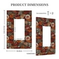 thumbnail image 3 of KLL Coffee Stamp Pattern Electrical Outlet Covers, 3" x 5" 1 Pack Electric Receptacle Plug Covers for Decorator Receptacle Outlet & Switch-Style U, 3 of 6
