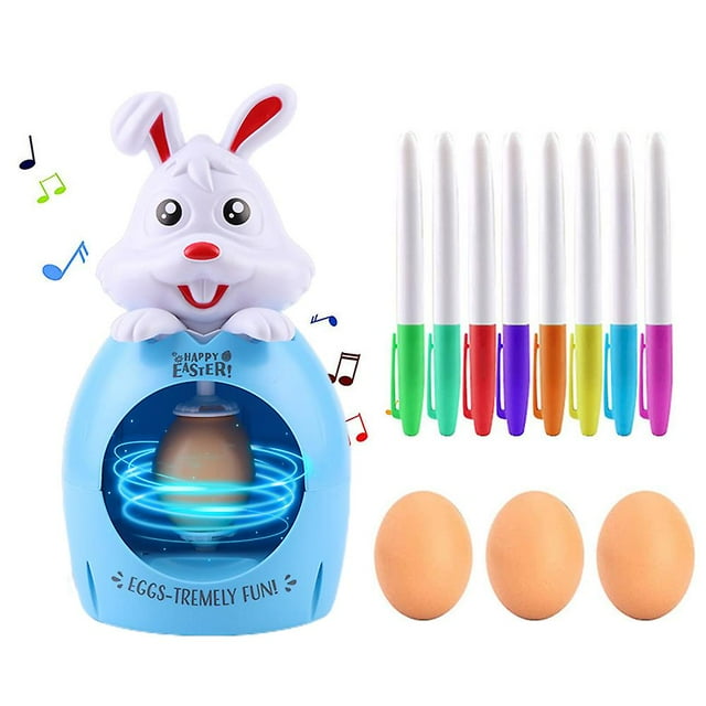 Rabbit Amazing Easter Egg Painting Machine Diy Electric Egg Decorating Spinner Machine Easter Egg Coloring Kit Set With Light & Music