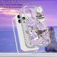thumbnail image 6 of SaniMore for iPhone 15 Pro Max (6.7" 2023 Release) Case, Fashion Marble Pattern for Girls Women Shockproof Bumper Wireless Charging Hybird PC TPU Tri-layer Anti-drop Shell, Purple Grid Marble, 6 of 6