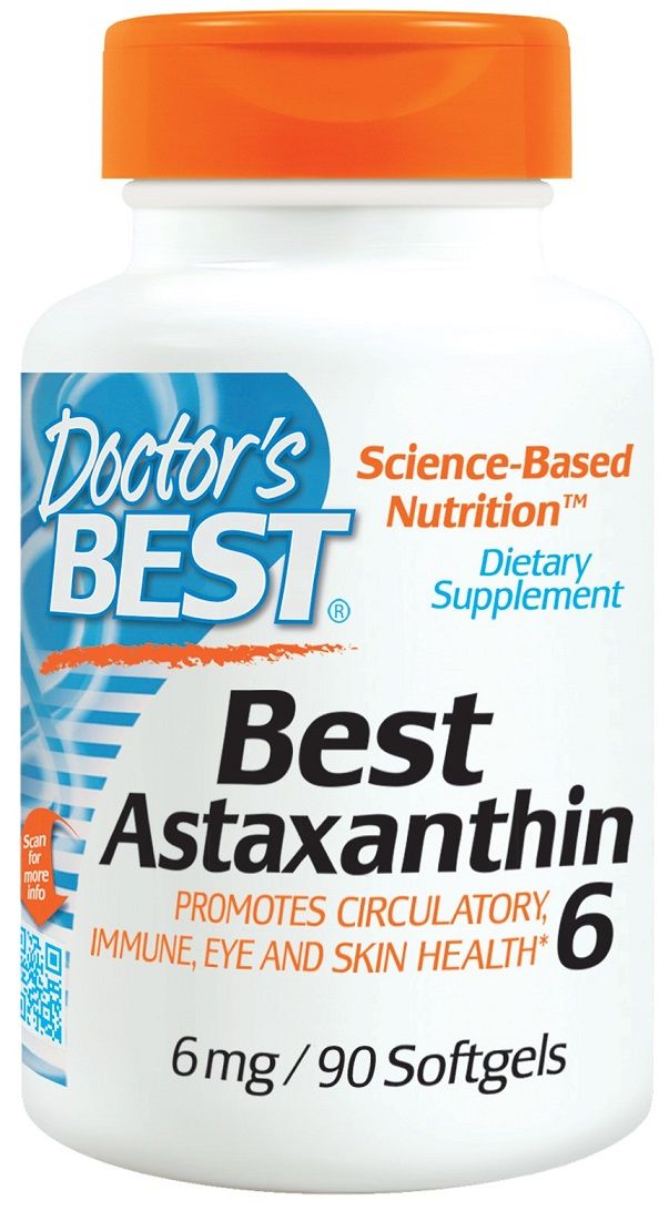 Doctor's Best Astaxanthin Featuring AstaPure12 6 mg. 90 Softgels