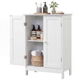thumbnail image 2 of Gymax Bathroom Storage Cabinet Freestanding Wooden Floor Cabinet w/ Double Doors White, 2 of 10