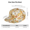 thumbnail image 6 of Gaeub Groovy Hippie Flower Mushrooms Flat Bill Snapback Hats Baseball Caps with Adjustable for Running Workouts and Outdoor Activities, 6 of 9