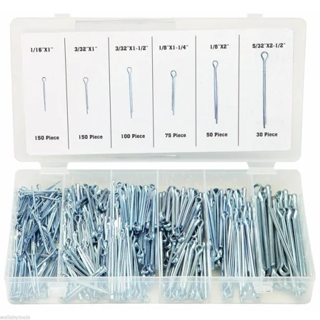 555Pc Cotter Pin Assortment Case Clip Key Kit