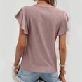 thumbnail image 5 of SNKSDGM Women's Plus Casual Easter Shirts Womens Tops Long Sleeve Petite Women Fashion Solid Sleeve Round Neck Base Shirt Short Sleeve T Shirt Top Plus Size Tops for Women 4X-5X Sexy, 5 of 5