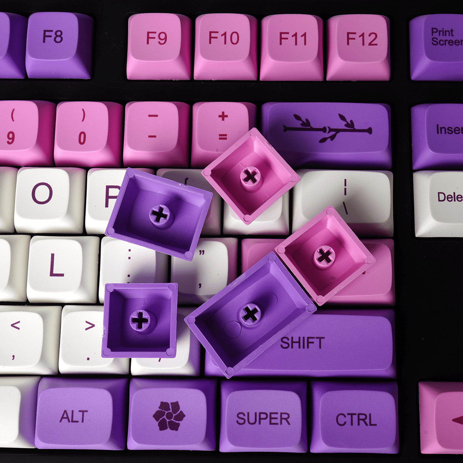 Buy ZDA high dye sublimation pbt keycap cherry blossom theme keyboard