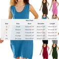 thumbnail image 4 of Lcziwo Sundresses for Women Cotton Linen Sleeveless Crew Neck Dress Ruched Summer Beach Casual Flowy Dresses with Pockets Red,M, 4 of 7