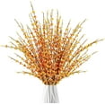 thumbnail image 1 of Xiao Hua 10 flores artificiales de jazmín de 75 cm de largo, ramo de flores falsas, ramas secas de jazmín artificial (otoño), 1 of 5