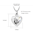 thumbnail image 2 of June Birthstone Heart with Feather Cremation Jewelry for Ashes Urn Necklace Lockets for Human Ashes Pet Ashes Holder, 2 of 5