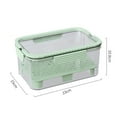 thumbnail image 6 of Sylvtty Lettuce Storage Container Leak-Proof Clear Crisper Box Produce Saver 2-Tier Ice Cooler Basket Portable Fruit Container with Drainage Tray, 6 of 7