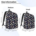 thumbnail image 2 of Vsdgher Sharks In Sunglasses Print Canvas Backpack Travel Rucksack Unisex Knapsack 15.7/17.7Inch Laptop Backpack for Work,College-Medium, 2 of 5