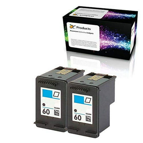 Compatible Ink Cartridge OCHP60BK2PK for Envy 120 114 Deskjet F4480 F4210 D1660 F4400 Printers (2 Black)
