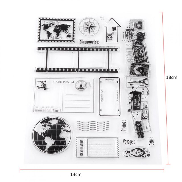 Silicone , Mixed Calendar Stamps, Transparent Journal Rubber For Scrapbooking, Scrapping, Journals And Card Postcards Making Decoration, 14x18cm