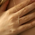 thumbnail image 3 of Cross Necklace for Women，14K Gold Plated Cross Necklace Layered Gold Cross Necklace Tiny Sideway Cross Choker Necklace Gold Cross Necklaces for Women Trendy Gold Jewelry Gifts for Women Trendy, 3 of 13