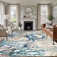 thumbnail image 2 of Coastal Crab Large Area Rugs for Bedroom Living Room, Soft Non Slip Carpet Bedside Rug, Vintage Summer Beach Coral Ocean Rectangular Floor Cover Kitchen Accent Rug 5'x7' for Dining Room/Office, 2 of 9