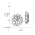 thumbnail image 2 of 14k White Gold 1 CT Diamond Cluster Circle Earring Jackets, 2 of 2