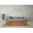 thumbnail image 3 of Ahgly Company Indoor Square Medallion Brown Traditional Area Rugs, 6' Square, 3 of 4