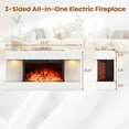 thumbnail image 3 of Gymax 18'' Electric Fireplace w/ 32'' Floating Mantel 12-Color Dimmable Flame 8H Timer, 3 of 10
