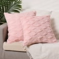 thumbnail image 2 of Unique Bargains 4 Pcs Soft Throw Pillow Covers for Living Room Light Pink/Black, 2 of 6
