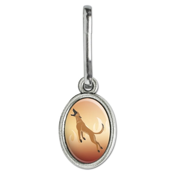 Belgian Malinois Dog Bite Training Antiqued Oval Charm Clothes Purse Suitcase Backpack Zipper Pull Aid