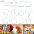 thumbnail image 1 of GustaveDesign 12 Piece Cookie Cutters Mold, Stainless Steel Biscuit Cake Cutters Set, Mini Geometric Shaped Sandwich Cutters for Kitchen Baking Xmas Gift (Style C), 1 of 7