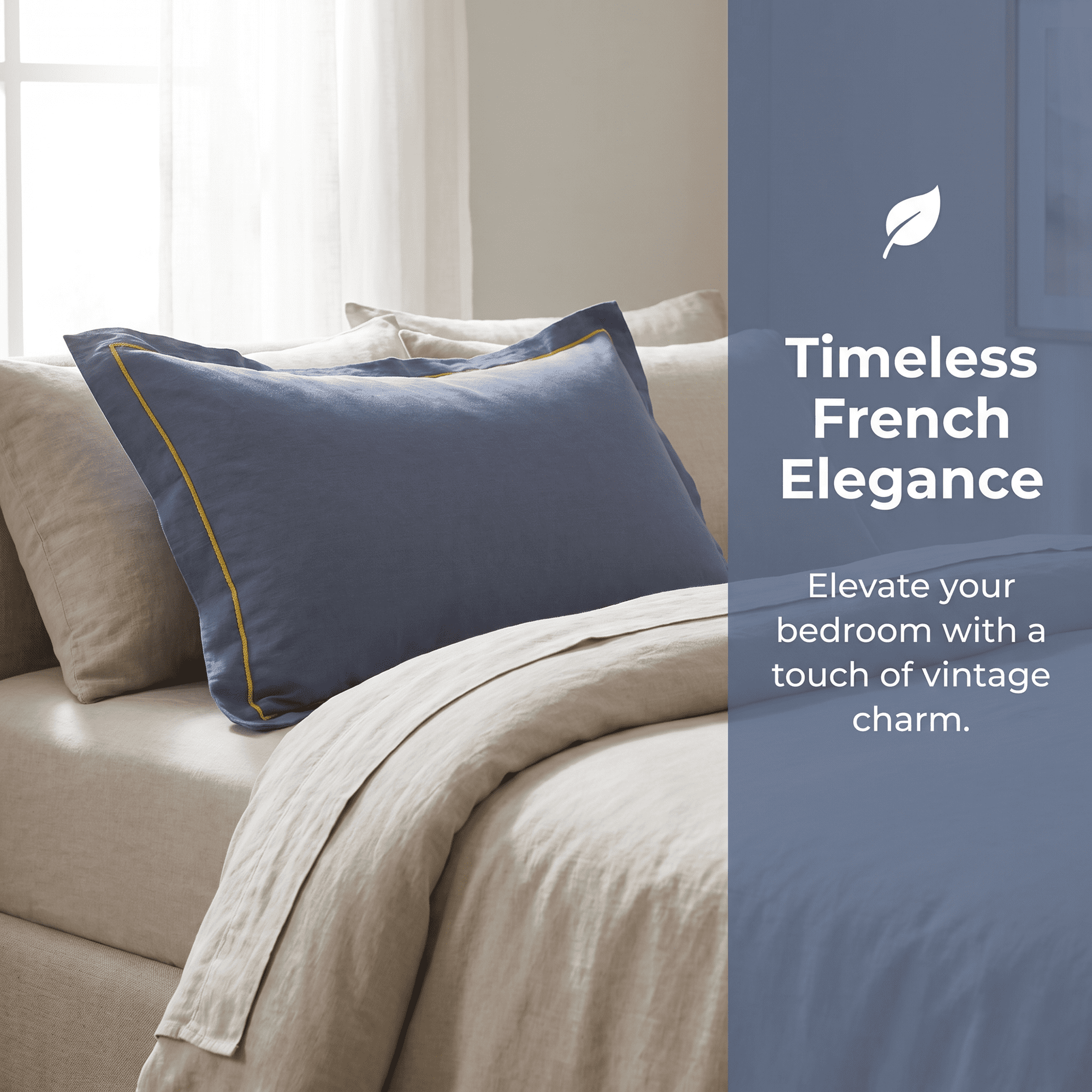 Unique Bargains 2Pcs Smooth Wrinkle Resistant Cotton Pillowcase Queen Navy Blue