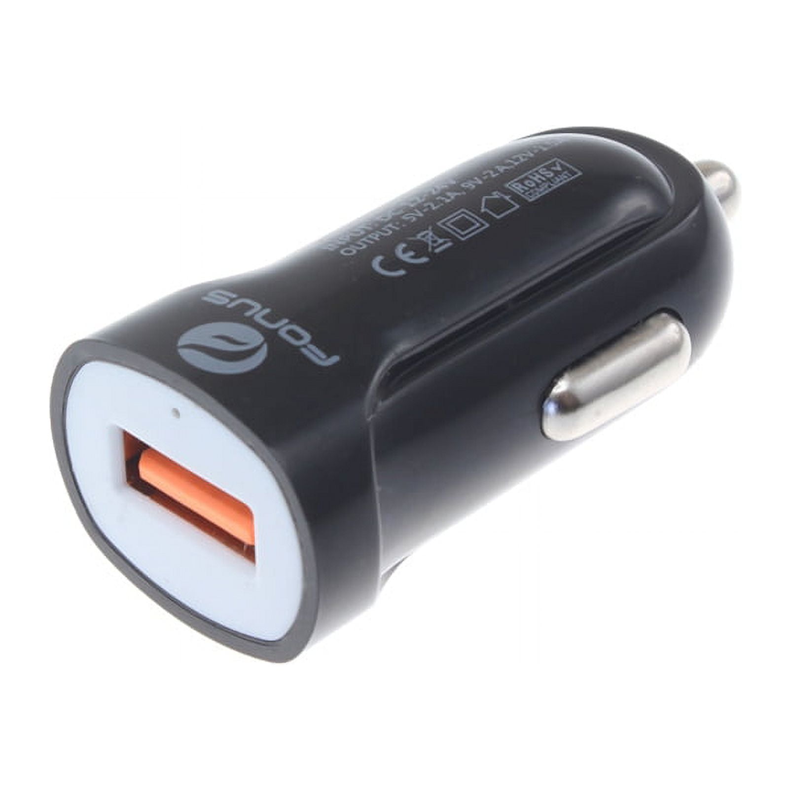 Type-C Retractable USB Cable w Fast USB Port 18W Car Charger V1Z for LG Stylo 4 Plus - Microsoft Surface Go (10"), Lumia 950 - Motorola One, Moto Z4 Z3 Play Z2 Play Z Play Droid Force Droid X4