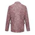 thumbnail image 4 of Ceisia Men's Fashion Carnival Print Corduroy Long Sleeve Turndown Collar Button Down Casual Blazer Jacket Coat Outwear Purple L Gifts, 4 of 6