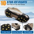 thumbnail image 5 of Ice Spikes Snow Traction Cleats Crampons for Shoe and Hiking Boots Non-Slip Snow Grips Cleats for Walking on Snow and Ice Rubber Anti Slip Crampons with Cleats, 5 of 9