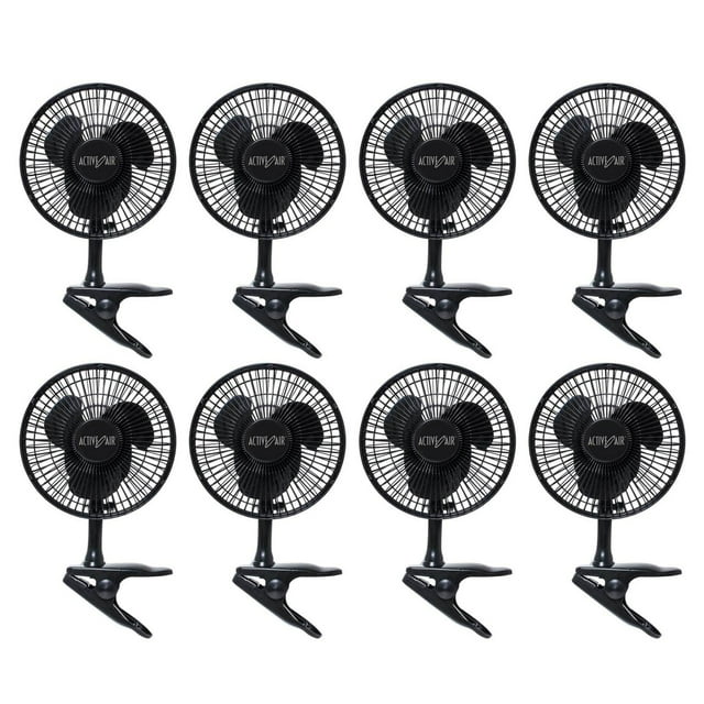 (8) Active Air 6" 5W Magnetic Drive Clip On Grow Fans w/ Brushless Motor | HORF6