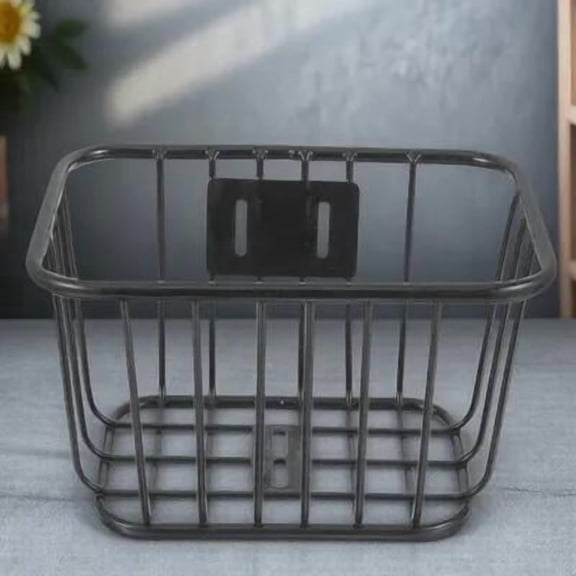 DEEPCRAFF Stable Black Bike Front Basket Made of Durable Metal for Cycling Accessories