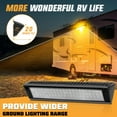 thumbnail image 6 of Nilight RV Exterior Light 13 Inch Porch Light 1PC Amber Beam 12V 24V LED Scene Cargo Lighting Black Aluminum Housing for RV Trailers Travel Campers 5th Wheels Motorhome SUV Truck, 6 of 7