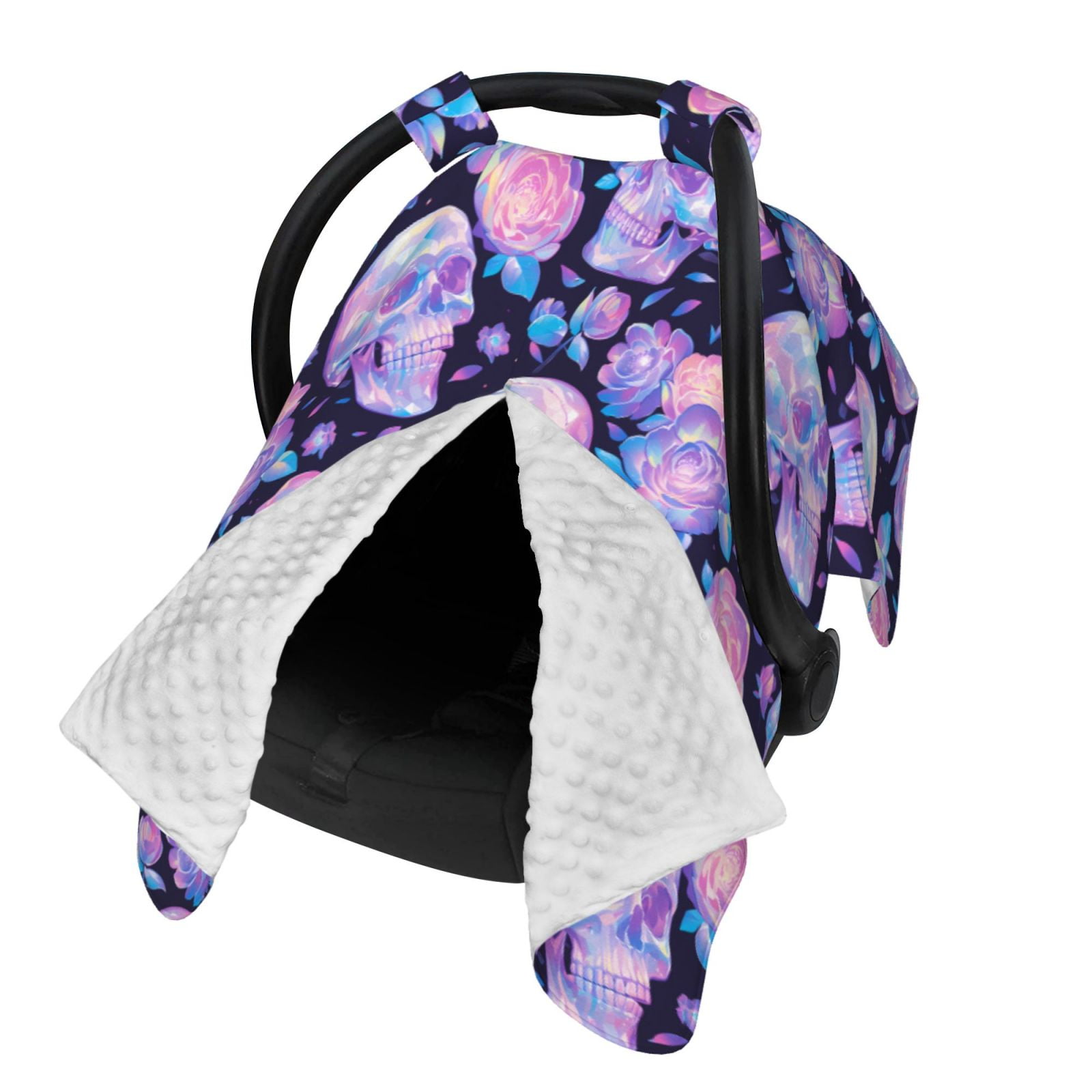 Naloa crystal Skull flower Baby Car Seat Cover, Breathable Baby Carrier Cover, Multiuse Baby Carrier Cover & Nursing Breastfeeding Cover