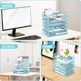 thumbnail image 6 of INTIGE 6 Tier Paper Organizer for Desk, Paper Letter Tray Organizer, Metal Mesh Desk File Organizers with Handle for Office/Home, 6 of 6