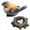 Orange, variant on Yvsxxv 2 Pack Blue Resin Bird Nest Figurine Mini Ornaments for Fairy Garden Bonsai Home Decoration
