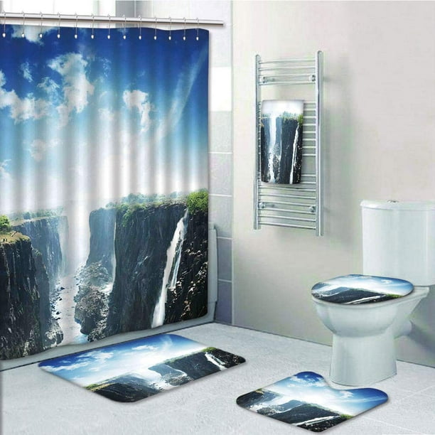 EREHome Waterfall Majestic Various Weterfalls View on The Cliffs Cloudy