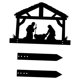 thumbnail image 3 of Silueta de la Natividad, letrero para jardín, letrero decorativo para jardín, adorno de estaca Estilo B, 3 of 9